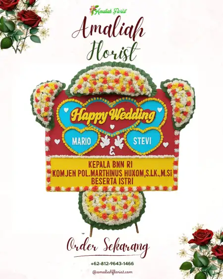 Papan Bunga Pernikahan Watu Lumbung